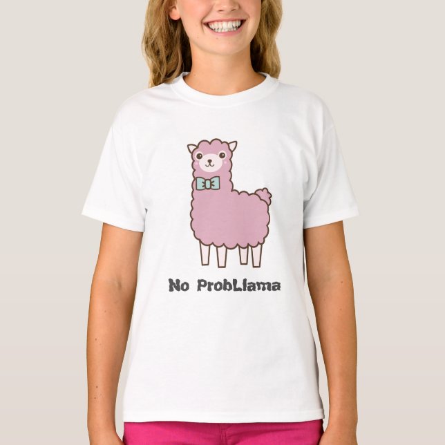 T-shirt Couleur personnalisée sans problème Llama (Devant)