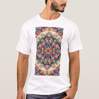 T-shirt couleur pleine florale