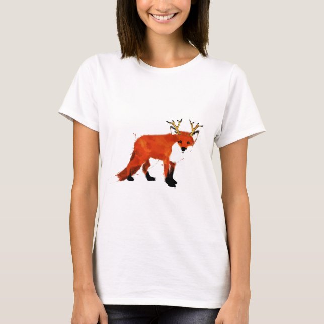T-shirt Couleur pour aquarelle de Fox (Devant)