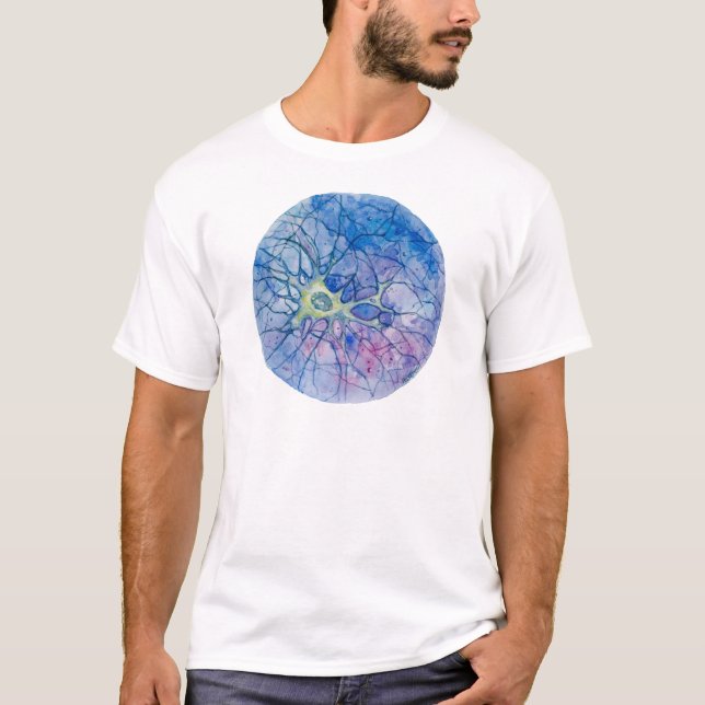 T-shirt Couleur pour aquarelle de neurone (Devant)