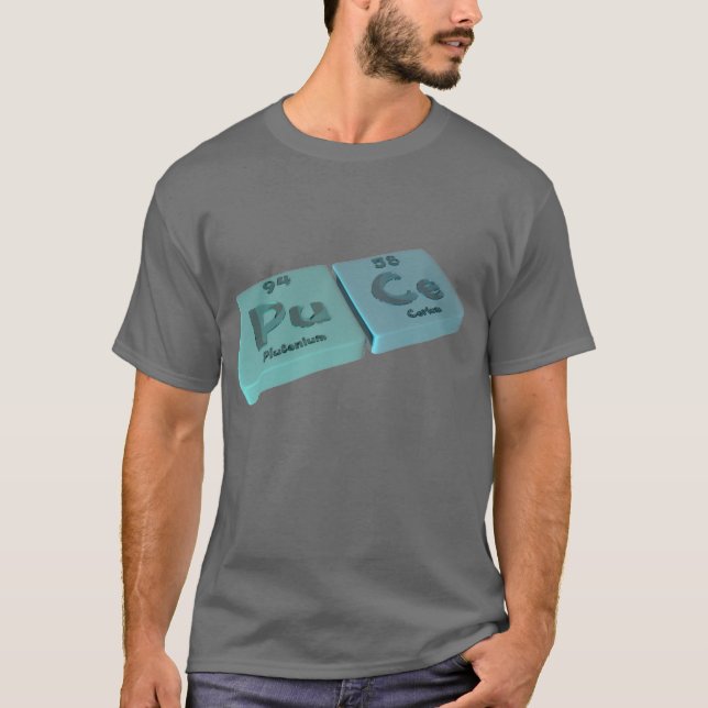 T-shirt Couleur puce comme plutonium d'unité centrale et (Devant)