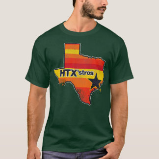 T-shirt Couleur rétro de baseball HTXstros