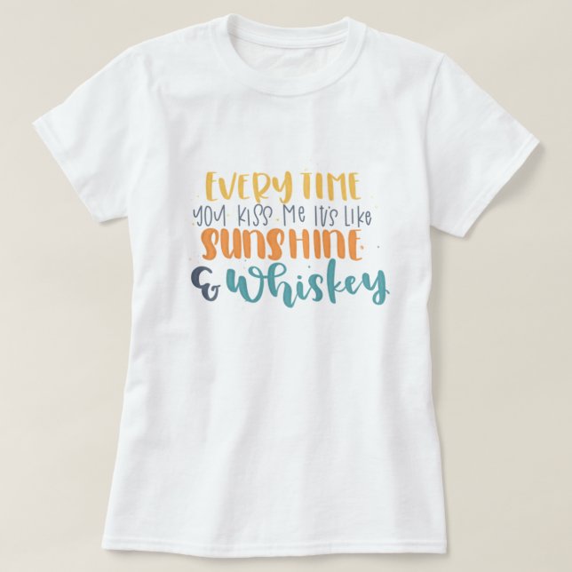 T-shirt Couleur Sunshine & Whiskey (Design devant)