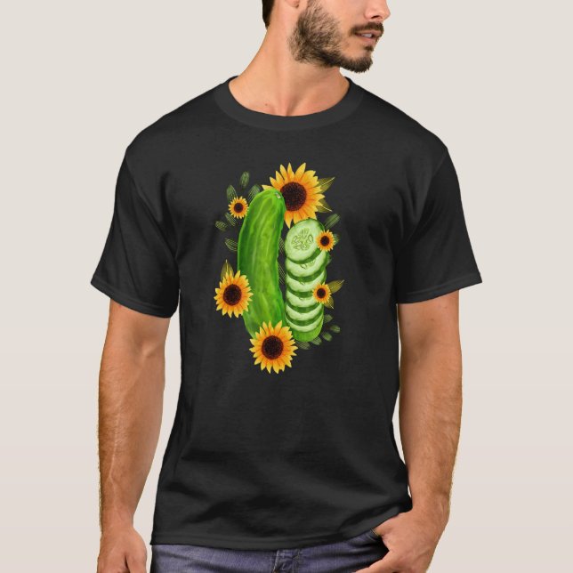 T-shirt Couleur Tournesol Festas Concombre Picket Aquarell (Devant)
