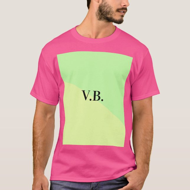 T-shirt Couleur unie simple ajouter nom texte monogramme j (Devant)