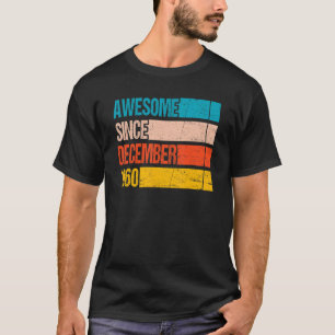 T-shirt Couleur vintage Bande Magnifique Depuis Décembre 1