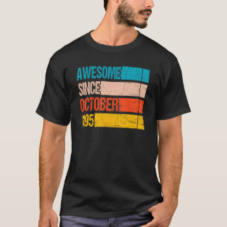 T-shirt Couleur vintage Bande Magnifique Depuis Octobre 19