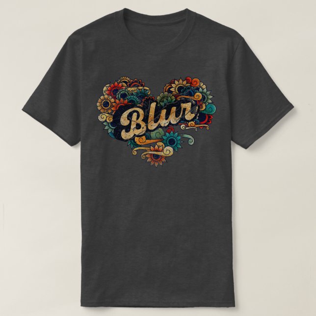 T-SHIRT COULEUR VINTAGE BLUR VIGNETTE (Design devant)