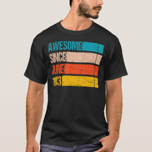 T-shirt Couleur vintage de bande stupéfiante depuis Juin 1
