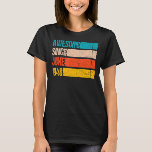 T-shirt Couleur vintage de bande stupéfiante depuis Juin 1