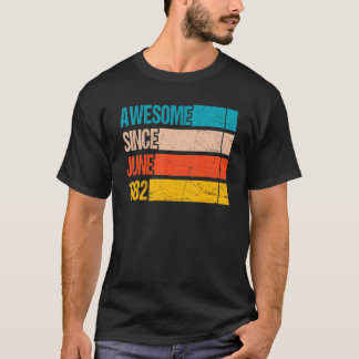 T-shirt Couleur vintage de bande stupéfiante depuis Juin 1