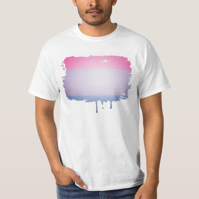 T-SHIRT COULEURS 3D DE FIERTE BISEXUELLE (Devant)