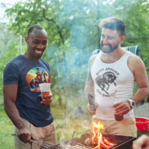 T-shirt Couleurs Abstraites Cowboy et Cheval