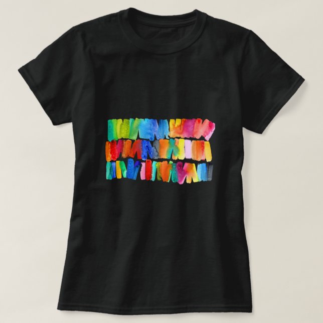 T-shirt Couleurs abstraites modernes couleur anti-émeute c (Design devant)