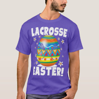 T-shirt Couleurs amusantes Oeufs Lacrosse Joueur Lapin Ama