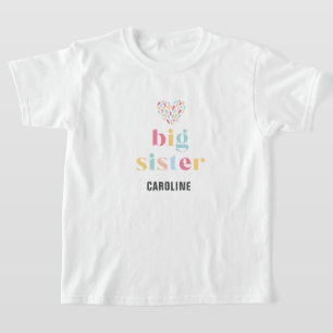 T-shirt Couleurs arc-en-ciel pastel Baby Shower Grande Sœu