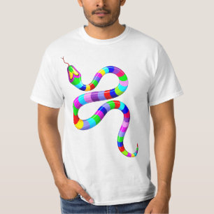 T-shirt Couleurs arc-en-ciel psychédéliques serpent
