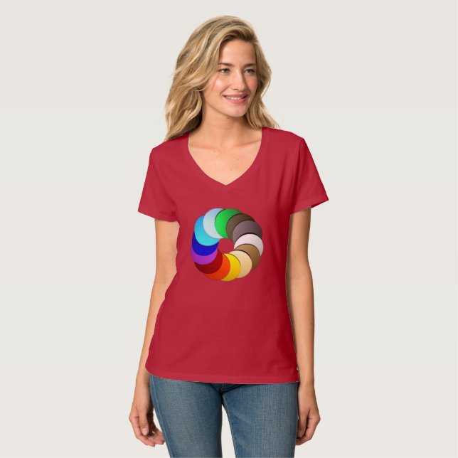 T-shirt Couleurs Beauté designs (Devant entier)