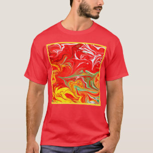 T-shirt Couleurs chaudes Art Motif. Acheter maintenant