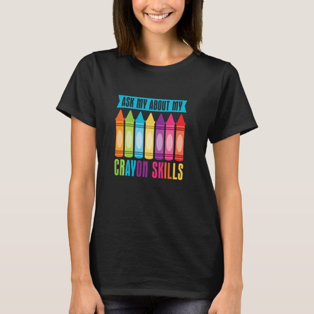 T-shirt Couleurs Crayon Art Enfant - Crayon (Devant)