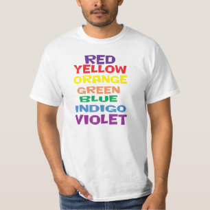 T-shirt Couleurs d'arc-en-ciel qui sont confuses.