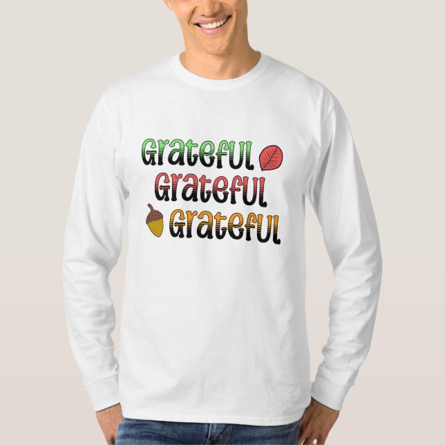T-shirt Couleurs d'Automne | Reconnaissant   (Devant)