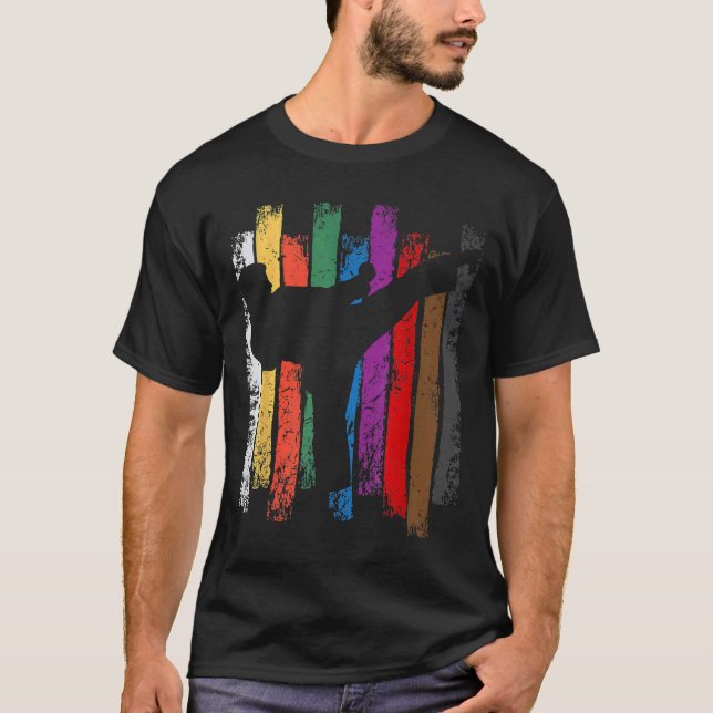 T-shirt Couleurs de ceinture de karaté Silhouette (Devant)