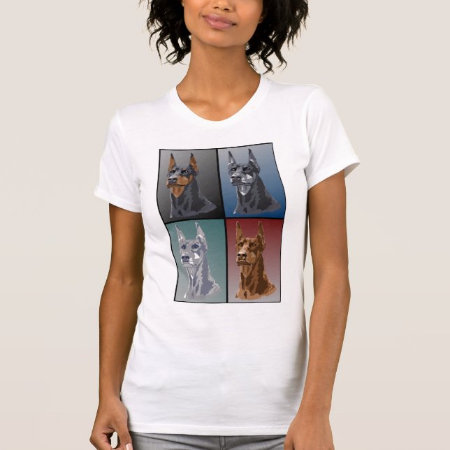 T-shirt Couleurs de dobermann (Devant)