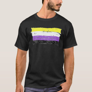 T-shirt Couleurs de drapeau non binaire Fierté Genderqueer