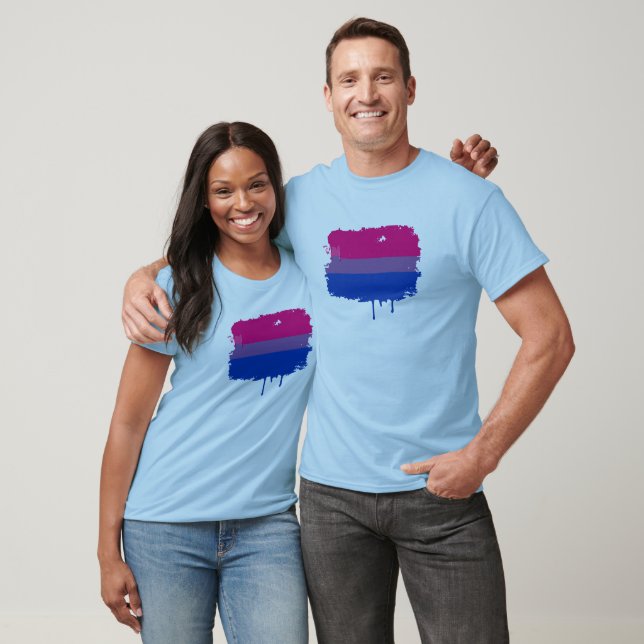 T-shirt Couleurs de fierté bisexuelle (Unisexe)