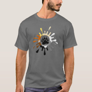 T-shirt Couleurs de fierté de Gay Bear Splash Bear Paw