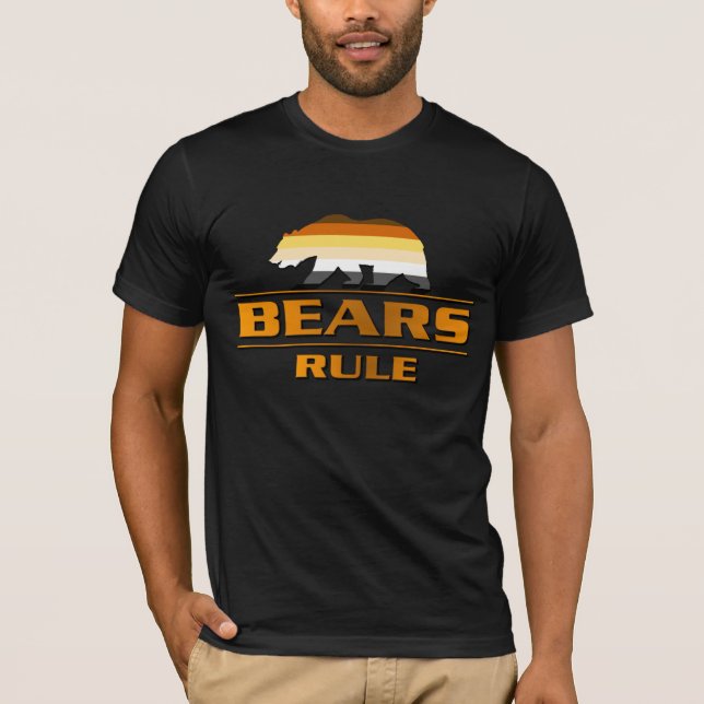 T-shirt Couleurs de fierté de l'ours les ours règnent (Devant)