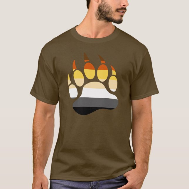 T-shirt Couleurs de fierté de l'ours Patte d'ours (Devant)