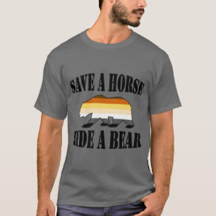 T-shirt Couleurs De Fierté Ours Sauvez Un Cheval Marche Un
