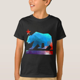 T-shirt Couleurs de fractale d'ours de la Californie