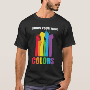 T-shirt Couleurs de la main True Rainbow LGBTQ T LGBT Gay