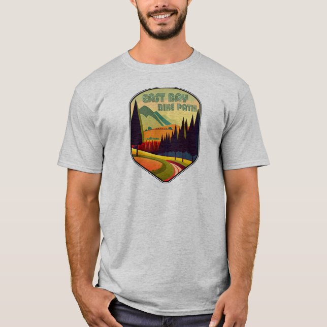 T-shirt Couleurs de la piste cyclable d'East Bay (Devant)