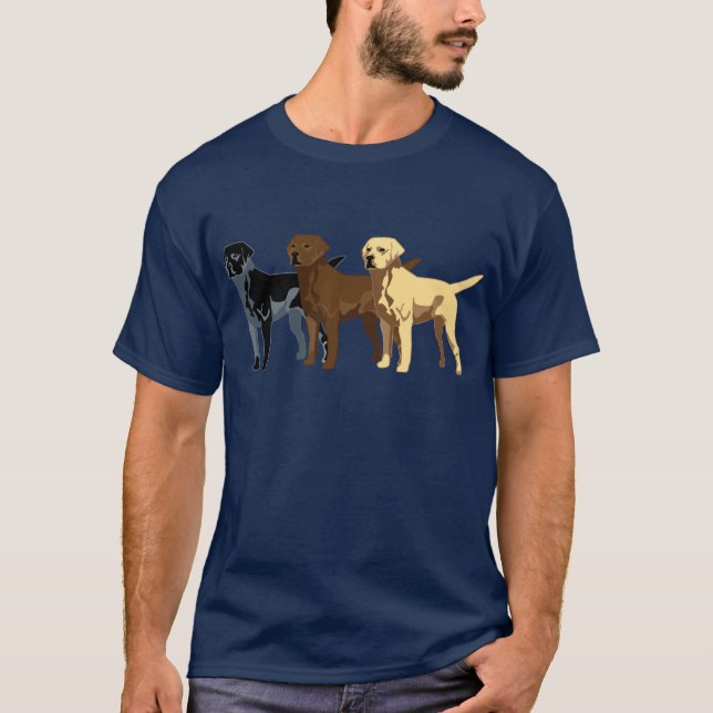 T-shirt Couleurs de labrador retriever (Devant)