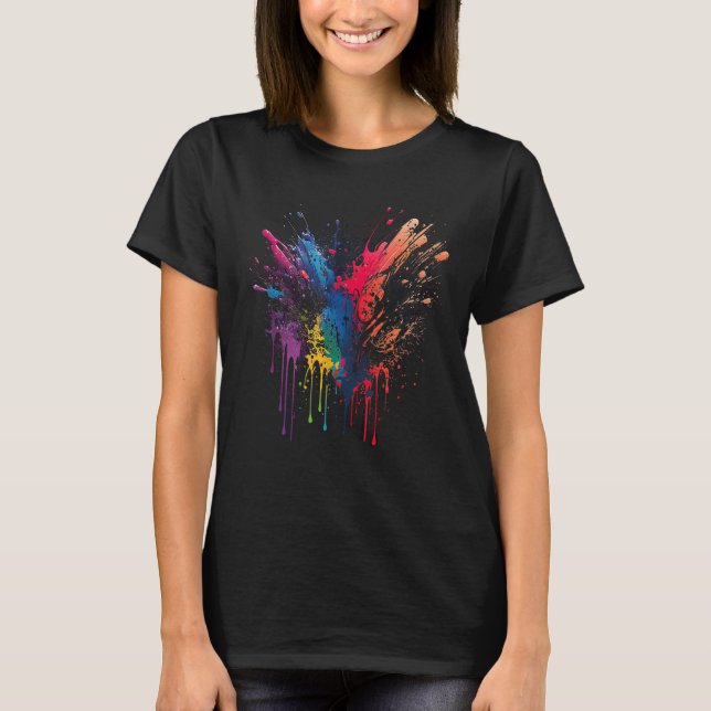 T-shirt Couleurs de l'art éclatant blanc (Devant)