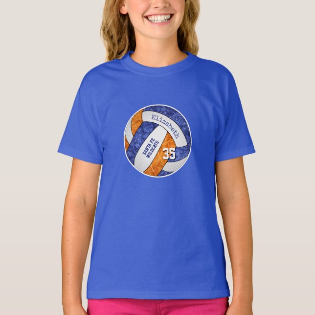T-shirt couleurs de l'équipe de volley-ball des filles d'o (Devant)