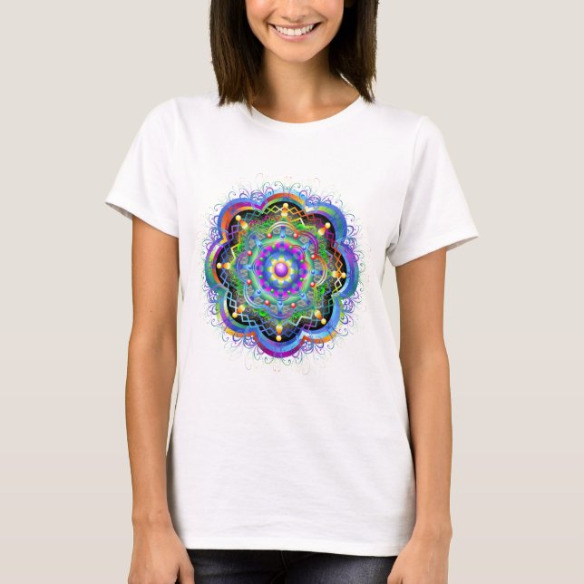 T-shirt Couleurs de l'univers mandala (Devant)