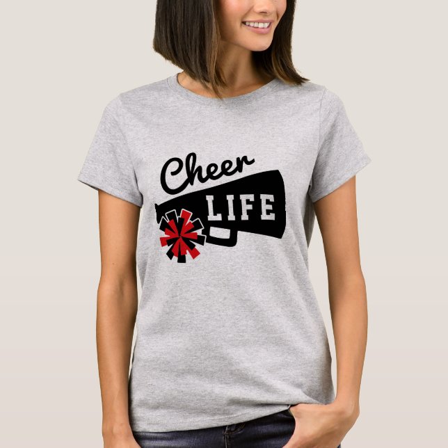 T-shirt Couleurs de Personnaliser cheer Life (Devant)