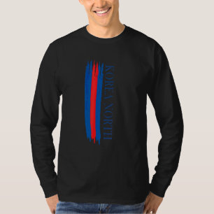 T-shirt Couleurs des bandes du drapeau de la Corée du Nord