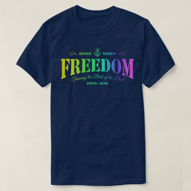T-shirt Couleurs d'été Liberté Texte (Design devant)