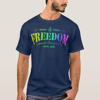 T-shirt Couleurs d'été Liberté Texte