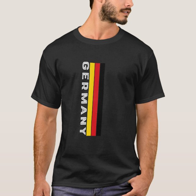 T-shirt Couleurs du drapeau allemand (Devant)