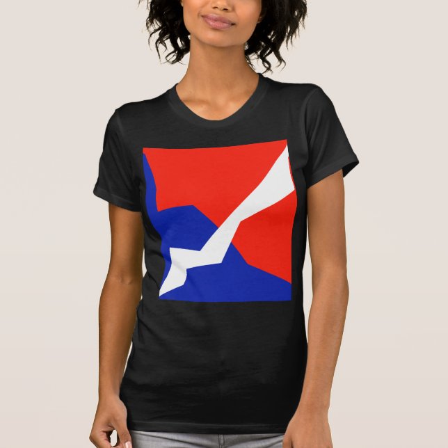 T-shirt Couleurs du drapeau bleu rouge blanc (Devant)