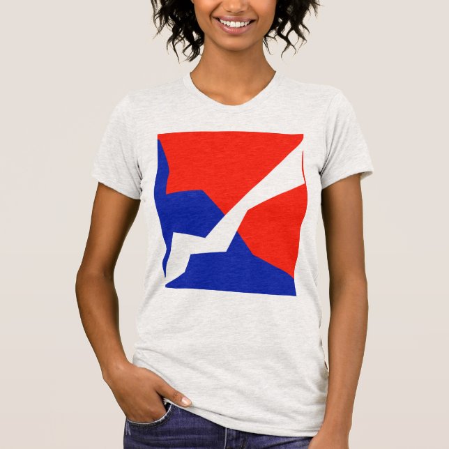T-shirt Couleurs du drapeau bleu rouge blanc (Devant)