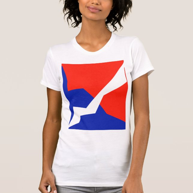 T-shirt Couleurs du drapeau bleu rouge blanc (Devant)