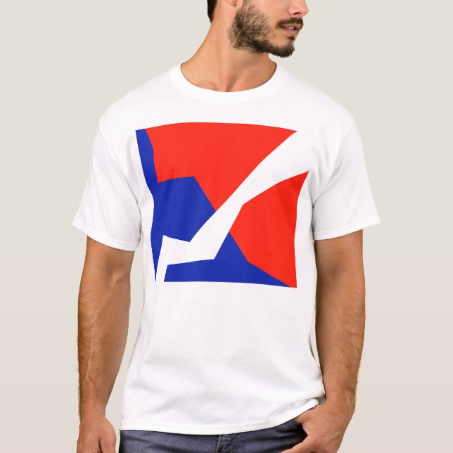T-shirt Couleurs du drapeau bleu rouge blanc (Devant)